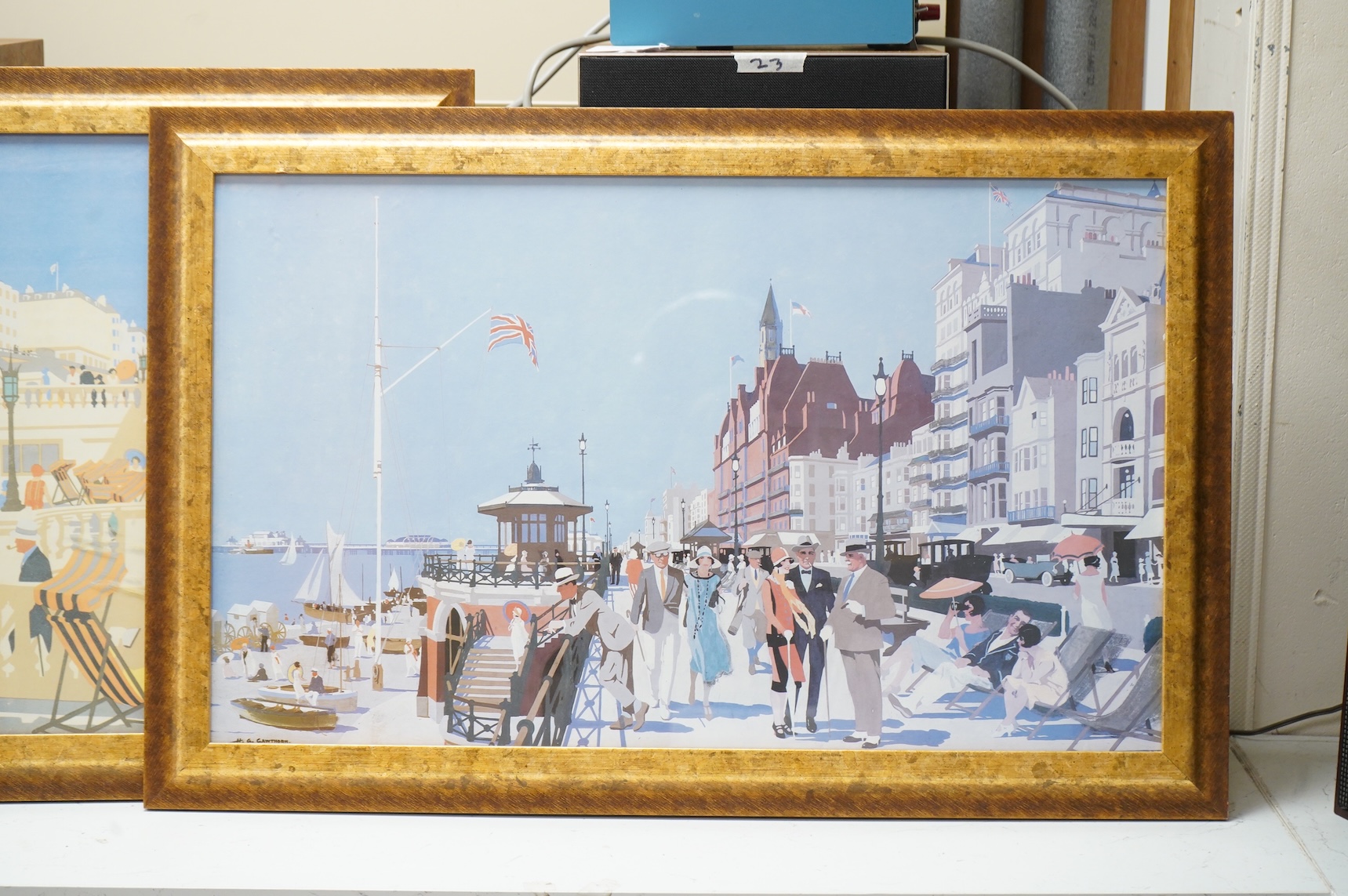 After Henry George Gawthorn (1879-1941), Brighton views, pair of colour prints, 37 x 63cm